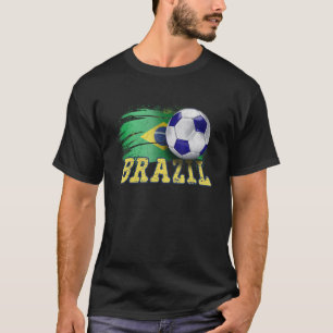 Brasilianische Flagge Fußball Brasilianische Fans T-Shirt