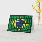 Brasilianische Flagge Geburtskarte Karte (Gelbe Blume)