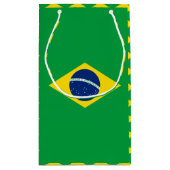 Brasilianische Flagge Geschenktasche Kleine Geschenktüte (Rückseite)