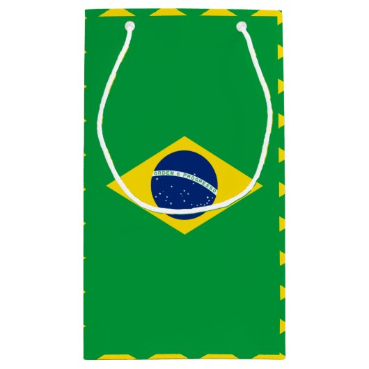 Brasilianische Flagge Geschenktasche Kleine Geschenktüte (Rückseite)