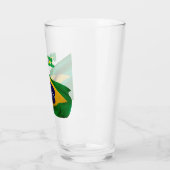 Brasilianische Flagge Glas (Links)