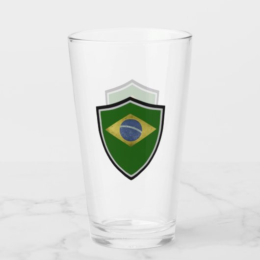 Brasilianische Flagge Glas (Rückseite)