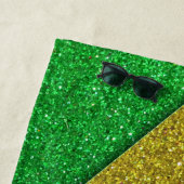 Brasilianische Flagge Glitzer Summer Pool Party Strandtuch (Beispiel)