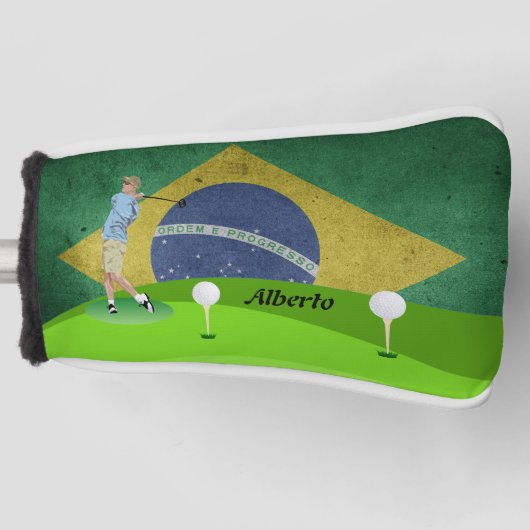 Brasilianische Flagge Golf Headcover (Vorderseite)