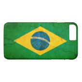 Brasilianische Flagge in Grunge Case-Mate iPhone Hülle (Rückseite (Horizontal))