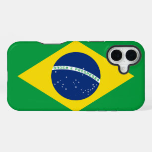 Brasilianische Flagge iPhone 16 Plus Hülle