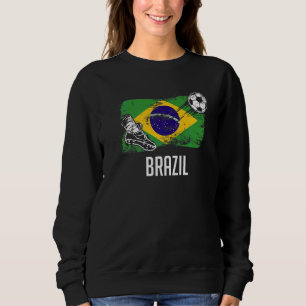 Brasilianische Flagge Jersey Brasilianisches Fußba Sweatshirt