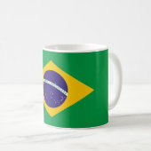 Brasilianische Flagge Kaffeetasse (VorderseiteRechts)