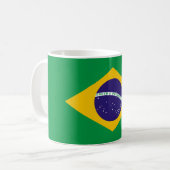 Brasilianische Flagge Kaffeetasse (Vorderseite Links)