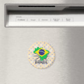 Brasilianische Flagge Karte 2.0 Magnet (In Situ (Geschirrspüler))
