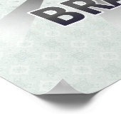 Brasilianische Flagge Karte 2.0 Poster (Ecke)