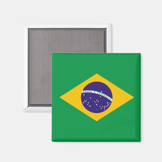 Brasilianische Flagge Magnet (Vorderseite/Rückseite)