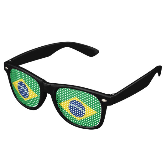 Brasilianische Flagge Party Sonnenbrille (Schrägansicht)