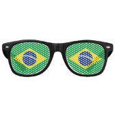 Brasilianische Flagge Party Sonnenbrille (Vorderseite)