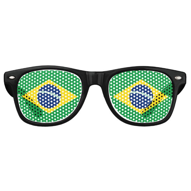 Brasilianische Flagge Party Sonnenbrille (Vorderseite)