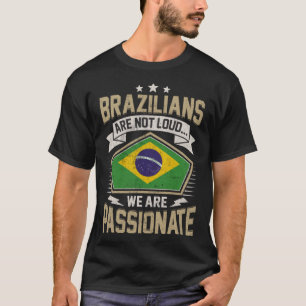 Brasilianische Flagge Passionierte Brasilianer Mäd T-Shirt