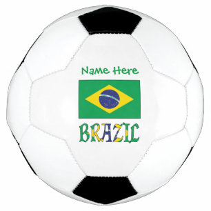 Brasilianische Flagge Personalisiert Fußball