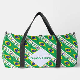 Brasilianische Flagge Personalisiertes Erbe Duffle Bag