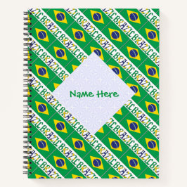 Brasilianische Flagge Personalisiertes Erbe Notizblock