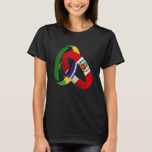 Brasilianische Flagge Peru Grown Ring Ehe Hochzeit T-Shirt