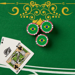 Brasilianische Flagge Pokerchips