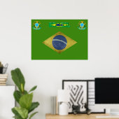 Brasilianische Flagge Poster (Heimbüro)