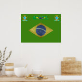 Brasilianische Flagge Poster (Küche)