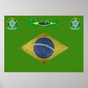 Brasilianische Flagge Poster