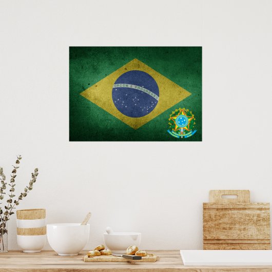 brasilianische Flagge Poster (Küche)