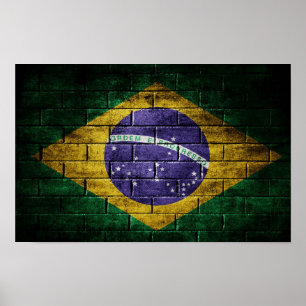 Brasilianische Flagge Poster