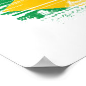 Brasilianische Flagge Poster (Ecke)