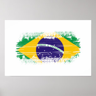 Brasilianische Flagge Poster