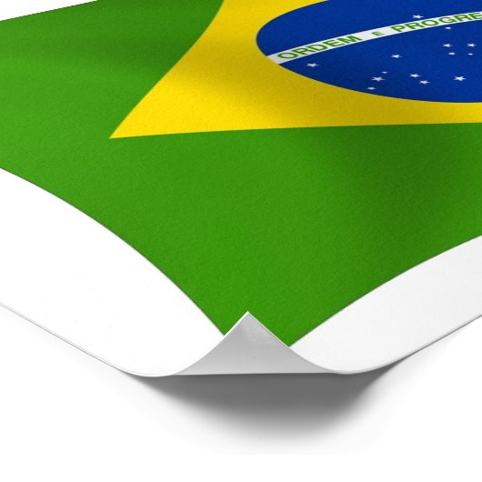 Brasilianische Flagge Poster Print (Ecke)