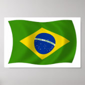 Brasilianische Flagge Poster Print (Vorne)