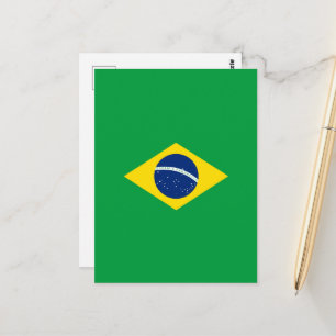Brasilianische Flagge Postkarte