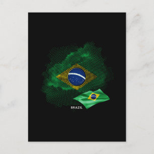 Brasilianische Flagge Postkarte