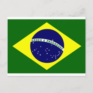 Brasilianische Flagge Postkarte