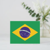 Brasilianische Flagge Postkarte (Stehend Vorderseite)