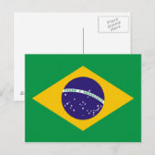 Brasilianische Flagge Postkarte (Vorne/Hinten)