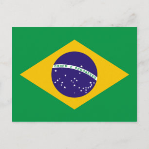 Brasilianische Flagge Postkarte