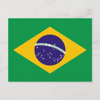 Brasilianische Flagge Postkarte
