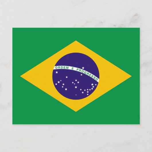 Brasilianische Flagge Postkarte (Vorderseite)