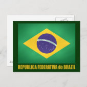 Brasilianische Flagge Postkarte (Vorne/Hinten)