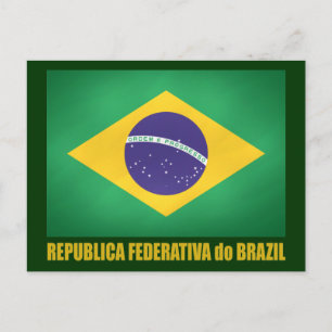 Brasilianische Flagge Postkarte
