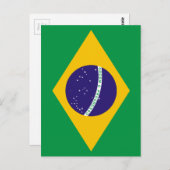 Brasilianische Flagge Postkarte (Vorne/Hinten)