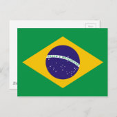 Brasilianische Flagge Postkarte (Vorne/Hinten)