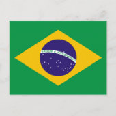 Brasilianische Flagge Postkarte (Vorderseite)