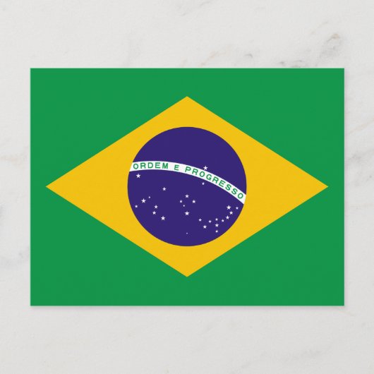 Brasilianische Flagge Postkarte (Vorderseite)
