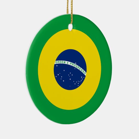 Brasilianische Flagge Roundel, runde brasilianisch Keramik Ornament (Rechts)