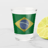Brasilianische Flagge Schnapsglas (Vorderseite)